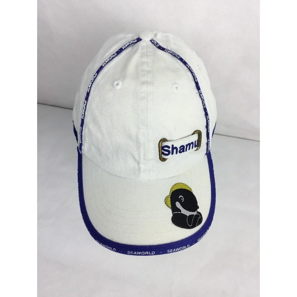 SeaWorld Shamu Whale Baseball Cap Toddler Kids White Blue Theme Park Hat